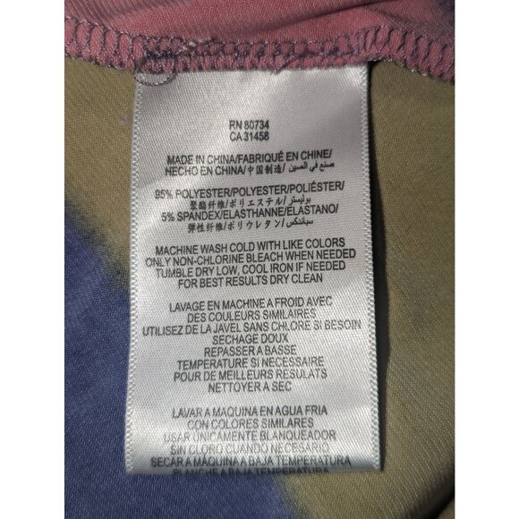 maxandcleo Retro Faux Wrap Striped Dress Ruching Detailing Modest Stretchy sz M - Picture 8 of 9